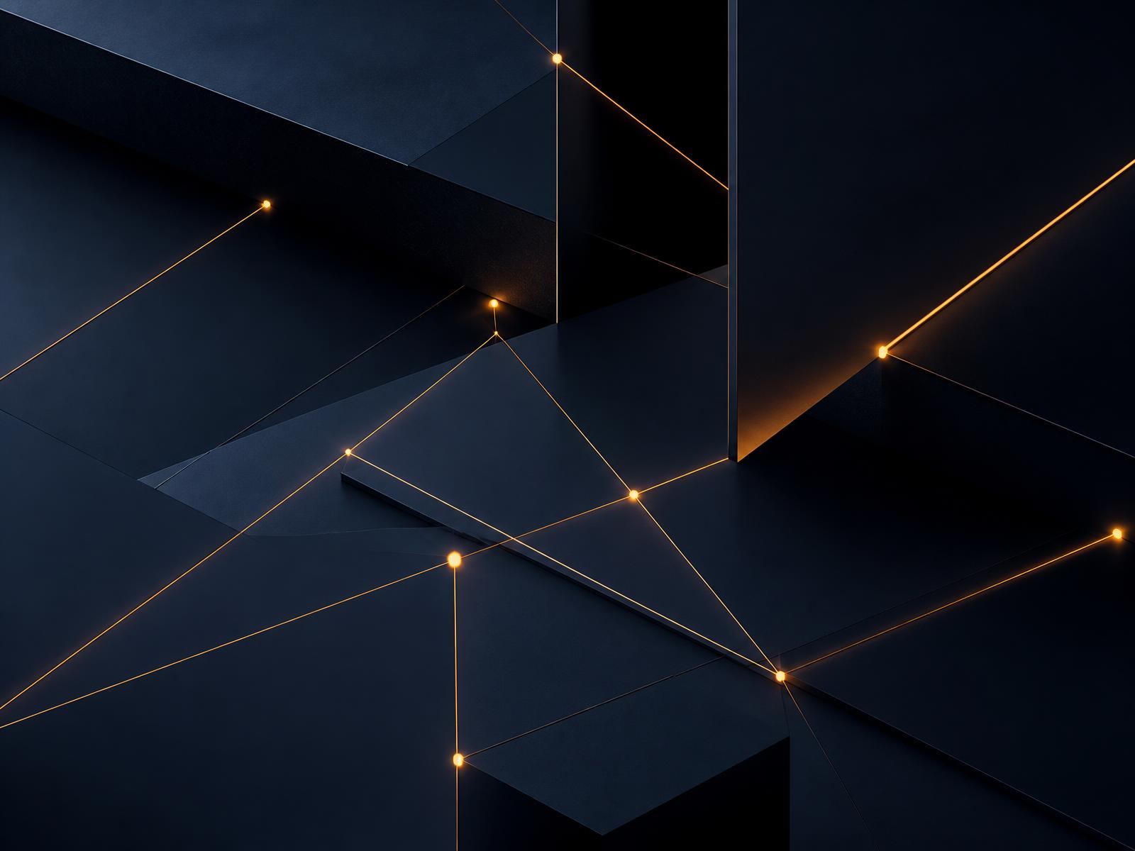 Abstract structural network representing digital business infrastructure